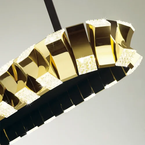 Светильник подвесной LED Asturo 4993/80LA Odeon Light золотой 1 лампа, основание золотое в стиле арт-деко  фото 6