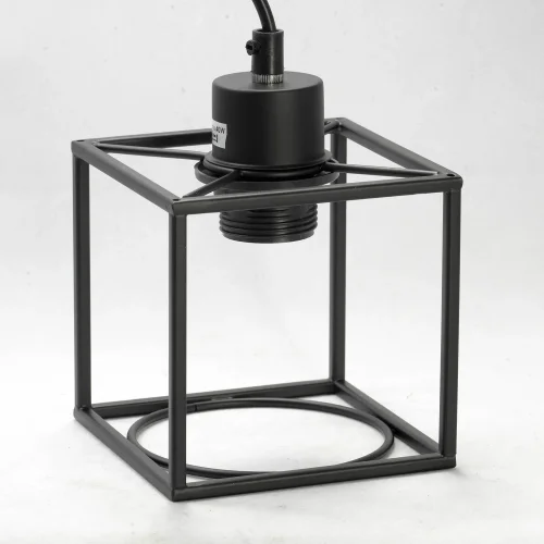 Светильник подвесной лофт LSP-9540 Lussole чёрный 1 лампа, основание чёрное в стиле лофт куб фото 3