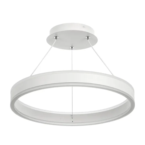 Светильник подвесной LED Дуэт CL719400 Citilux белый 1 лампа, основание белое в стиле хай-тек современный кольца фото 5