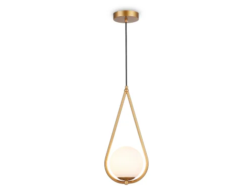 Светильник подвесной TR2599 Ambrella light белый 1 лампа, основание золотое в стиле современный  фото 5