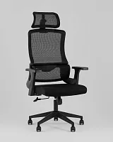 Кресло офисное TopChairs Vantage, черный УТ000040044 Stool Group, чёрный/сетка текстиль, ножки/полимер/чёрный, размеры - 1080*1180****