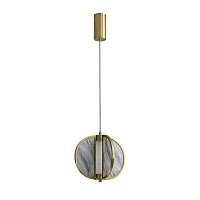Светильник подвесной LED Toscana 5448/12L Odeon Light серый бежевый на 1 лампу, основание бронзовое в стиле классический 