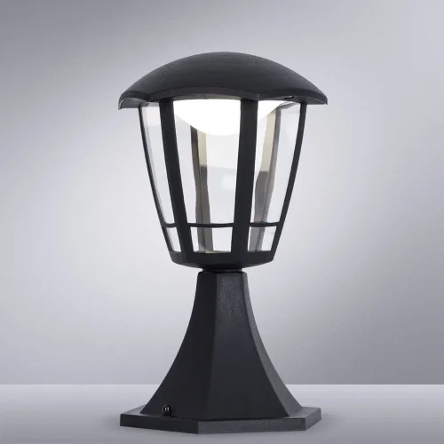 Парковый светильник LED Enif A6064FN-1BK Arte Lamp уличный IP44 чёрный 1 лампа, плафон прозрачный в стиле современный LED фото 3