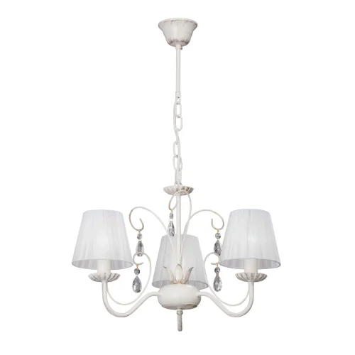 Люстра подвесная V3368-0/3 Vitaluce белая на 3 лампы, основание бежевое в стиле современный Люстра подвесная V3368-0/3 Vitaluce белая на 3 лампы, основание бежевое в стиле современный