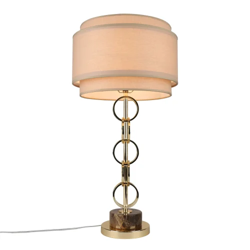 Настольная лампа Karolina APL.741.04.01 Aployt бежевая 1 лампа, основание золотое металл в стиле модерн 