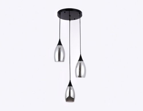 Светильник подвесной TR3550 Ambrella light серый 3 лампы, основание чёрное в стиле современный  фото 3