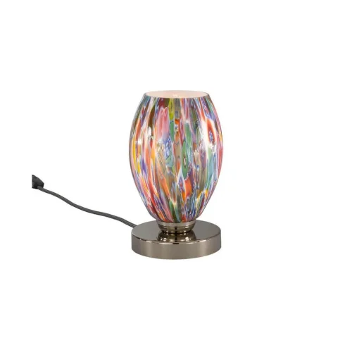 Настольная лампа P 10009/1 Reccagni Angelo разноцветная 1 лампа, основание никель металл в стиле современный классический 