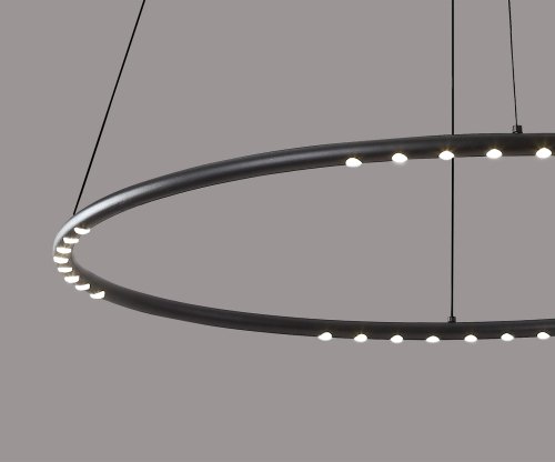 Светильник подвесной LED с пультом Магни 08557-80,19 Kink Light чёрный на 1 лампу, основание чёрное в стиле современный минимализм хай-тек кольца с пультом фото 2 Светильник подвесной LED с пультом Магни 08557-80,19 Kink Light чёрный на 1 лампу, основание чёрное в стиле современный минимализм хай-тек кольца с пультом фото 2