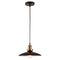 Светильник подвесной лофт Glen Cove GRLSP-9604 Lussole чёрный 1 лампа, основание чёрное в стиле лофт 