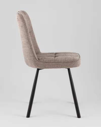 Стул Trell, коричневый, сиденье УТ000040522 Stool Group, коричневый/рогожка, ножки/металл/чёрный, размеры - *855**** фото 3