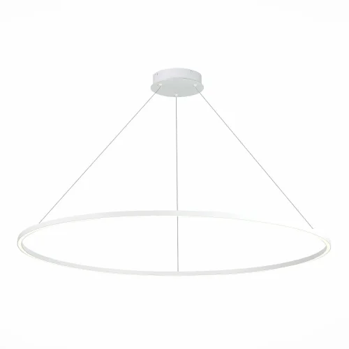 Светильник подвесной LED с пультом Smart ST605.503.72 ST-Luce белый на 1 лампу, основание белое в стиле хай-тек с пультом кольца