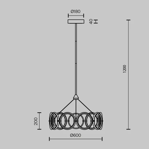 Светильник подвесной LED Link MOD357PL-L40BS3K Maytoni латунь 1 лампа, основание латунь в стиле арт-деко минимализм современный  фото 6