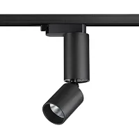Трековый светильник однофазный LED Tubo 359319 Novotech чёрный для шинопроводов серии Tubo чёрный