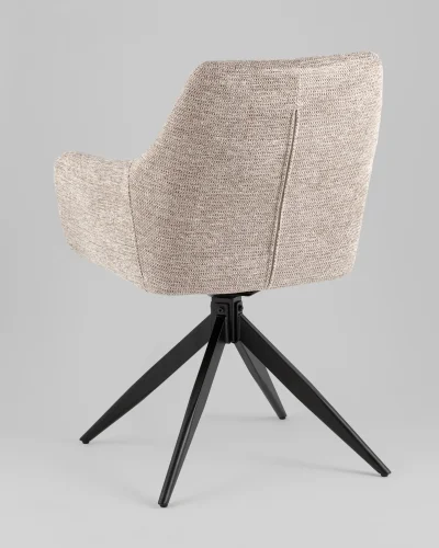Стул обеденный Enid, светло-коричневый УТ000039273 Stool Group, коричневый/рогожка, ножки/металл/чёрный, размеры - ***** фото 5