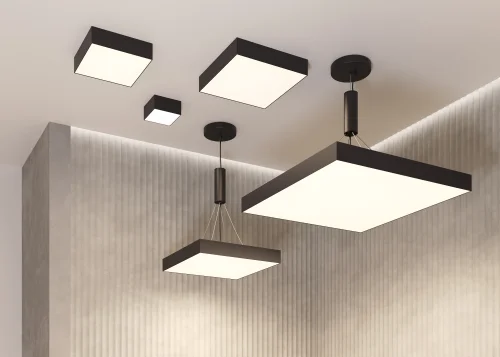 Светильник потолочный LED Zon C032CL-90W4K-SQ-B Maytoni белый на 1 , основание чёрное в стиле современный хай-тек фото 12