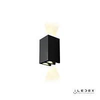 Бра LED Double ZD8160-12W BK iLedex чёрный на 1 лампу, основание чёрное в стиле хай-тек современный 