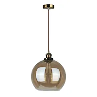 Светильник подвесной лофт Manarola OML-92006-01 Omnilux бронзовый 1 лампа, основание бронзовое в стиле лофт шар