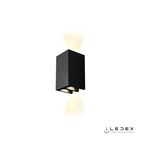 Бра LED Double ZD8160-12W BK iLedex чёрный на 1 лампа, основание чёрное в стиле современный хай-тек 