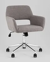 Стул офисный ROSS, рогожка, темно-серый УТ000039440 Stool Group, тёмно-серый/рогожка, ножки/металл/хром, размеры - *840****