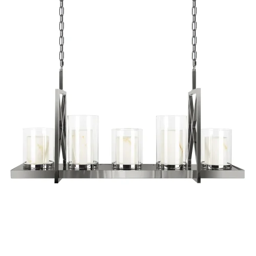 Люстра подвесная Candlebox 10436/1000R LOFT IT прозрачная на 5 ламп, основание никель в стиле современный кантри замковый фото 3