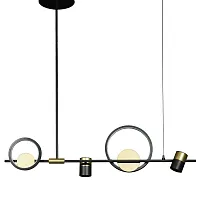 Светильник подвесной LED Saturn 10094/900 LOFT IT чёрный 2 лампы, основание чёрное в стиле современный 