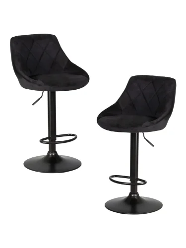 Стул барный набор 2 шт. SET-2 5007_BlackBase-LM LOGAN BLACK, цвет сиденья черный (MJ9-101), цвет основания черный Dobrin, /велюр, ножки/металл/чёрный, размеры - 840*1060***455*480 Стул барный набор 2 шт. SET-2 5007_BlackBase-LM LOGAN BLACK, цвет сиденья черный (MJ9-101), цвет основания черный Dobrin, /велюр, ножки/металл/чёрный, размеры - 840*1060***455*480