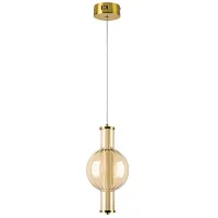 Светильник подвесной LED Botto 800033 Lightstar белый прозрачный на 1 лампу, основание латунь в стиле современный 