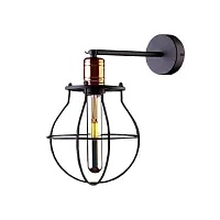 Бра Manufacture 9742-NW Nowodvorski чёрный на 1 лампу, основание чёрное в стиле лофт 