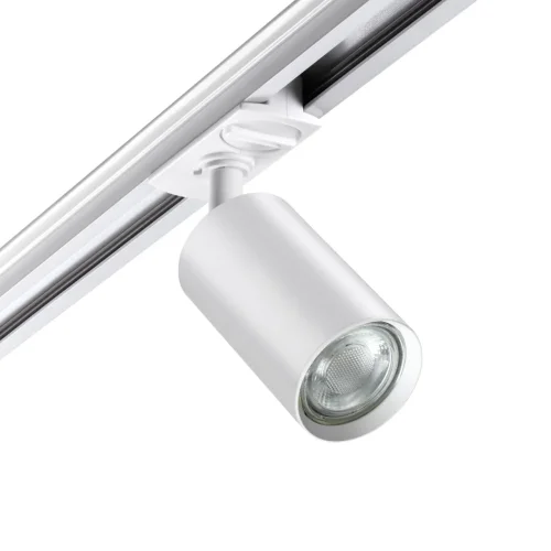 Трековый светильник однофазный трехжильный Pipe 370964 Novotech белый для шинопроводов серии Pipe фото 4