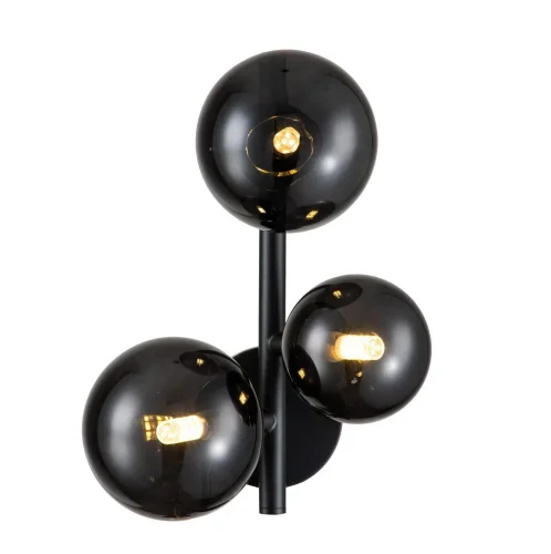 Бра Molecola V000198 Indigo чёрный на 3 лампы, основание чёрное в стиле хай-тек  фото 2