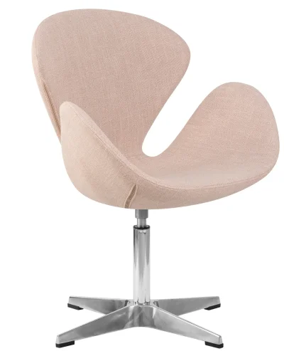 Кресло дизайнерское 69A-LMO SWAN, цвет сиденья бежевый (IF1), алюминиевое основание Dobrin, бежевый/ткань, ножки/металл/алюминий, размеры - ****710*600 фото 2