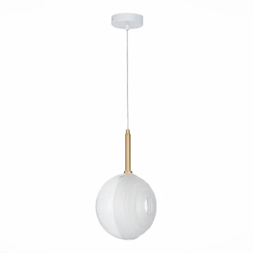 Светильник подвесной Foligno SL1183.503.01 ST-Luce белый 1 лампа, основание белое в стиле современный шар фото 2