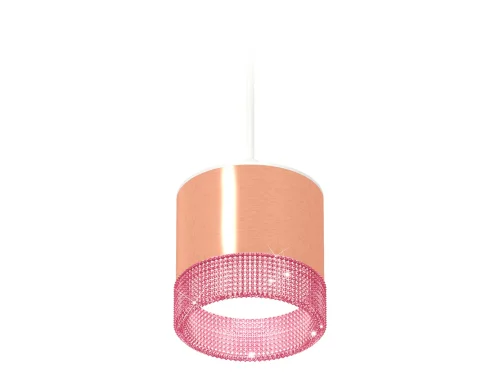 Светильник подвесной XP8122031 Ambrella light розовый 1 лампа, основание белое в стиле хай-тек современный 