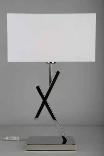 Настольная лампа Latina OML-61804-01 Omnilux белая 1 лампа, основание хром металл в стиле классический  фото 4