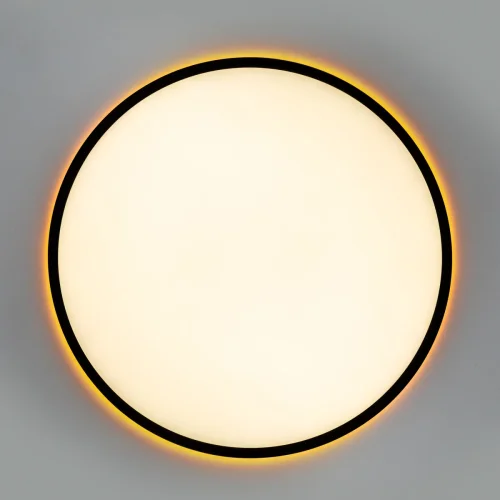 Светильник потолочный LED с пультом Norma CL749501 Citilux белый на 1 лампу, основание чёрное в стиле современный хай-тек круглый с пультом фото 6
