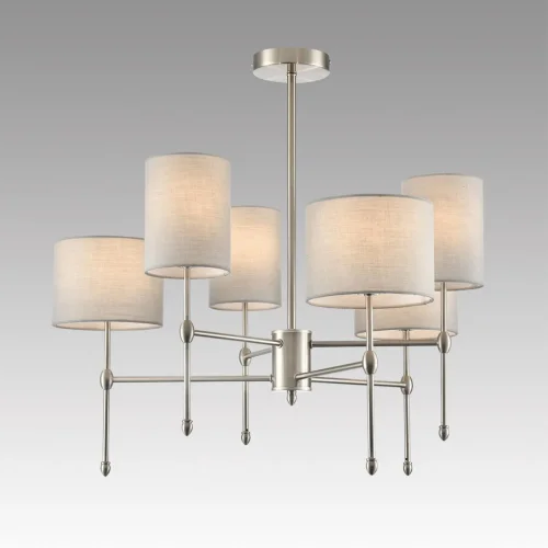 Люстра на штанге Latti 8262/6C Lumion серая на 6 ламп, основание хром в стиле классический фото 6