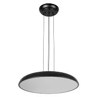 Светильник подвесной LED Dime 10371P Black LOFT IT белый на 1 лампу, основание чёрное в стиле современный круглый
