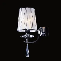 Бра  DANDY AP1 Crystal Lux белый 1 лампа, основание хром в стиле современный 