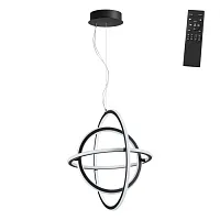 Светильник подвесной LED с пультом Ondo 359171 Novotech чёрный 1 лампа, основание чёрное в стиле хай-тек с пультом
