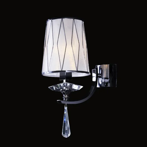 Бра  DANDY AP1 Crystal Lux белый на 1 лампа, основание хром в стиле современный 