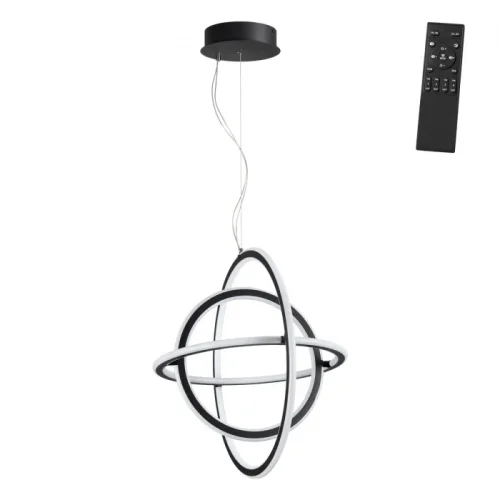 Светильник подвесной LED с пультом Ondo 359171 Novotech чёрный 1 лампа, основание чёрное в стиле хай-тек с пультом
