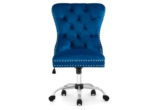 Компьютерное кресло Vento navy 11994 Woodville, синий/велюр, ножки/металл/хром, размеры - *1170***560*640 фото 2