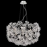 Люстра подвесная Darleen WE191.13.103 Wertmark прозрачная на 13 ламп, основание хром в стиле флористика классический 