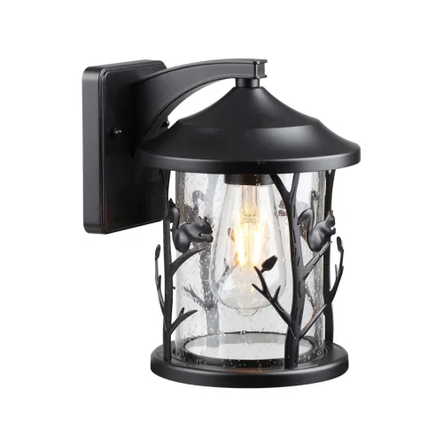 Настенный светильник уличный Cuita 4963/1W Odeon Light уличный IP44 чёрный на 1 лампу, плафон прозрачный в стиле классический E27 фото 4