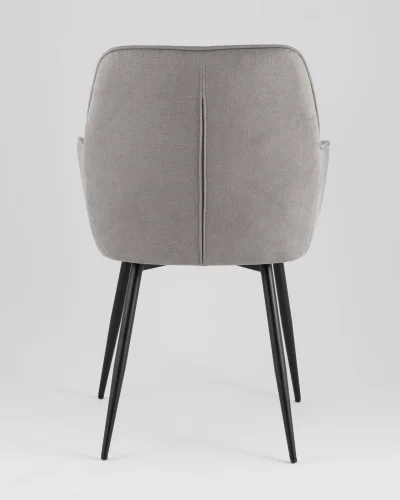 Стул обеденный Noa серый УТ000039526 Stool Group, серый/рогожка, ножки/металл/чёрный, размеры - ***** фото 4