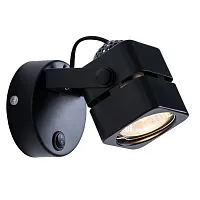 Бра с выключателем Misam A1315AP-1BK Arte Lamp чёрный 1 лампа, основание чёрное в стиле современный 
