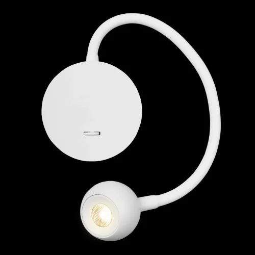 Бра с выключателем LED Point 10254 White LOFT IT белый на 1 лампа, основание белое в стиле хай-тек для чтения гибкая ножка фото 6