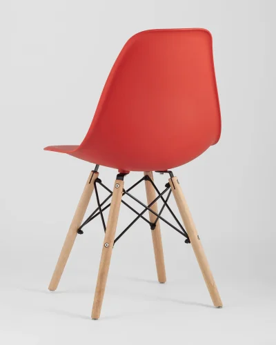 Стул EAMES, красный 4шт. (набор) УТ000037607 Stool Group, /, ножки/массив бука/бежевый, размеры - *815***460*530 фото 6