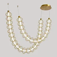 Светильник подвесной LED Howard LSP-7347 Lussole белый матовый золото на 1 лампу, основание матовое золото в стиле арт-деко хай-тек современный 