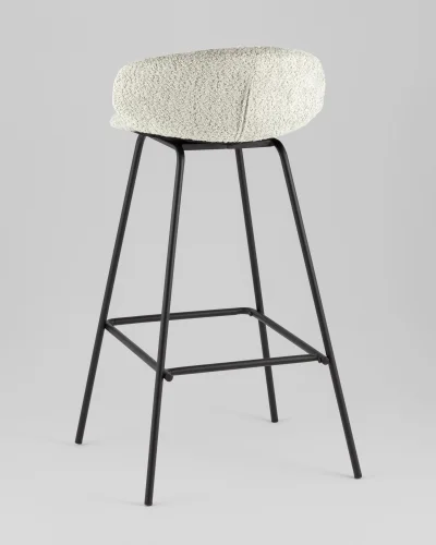 Стул барный Nita, букле мятный УТ000040264 Stool Group, мятный/букле, ножки/металл/чёрный, размеры - ***** фото 4